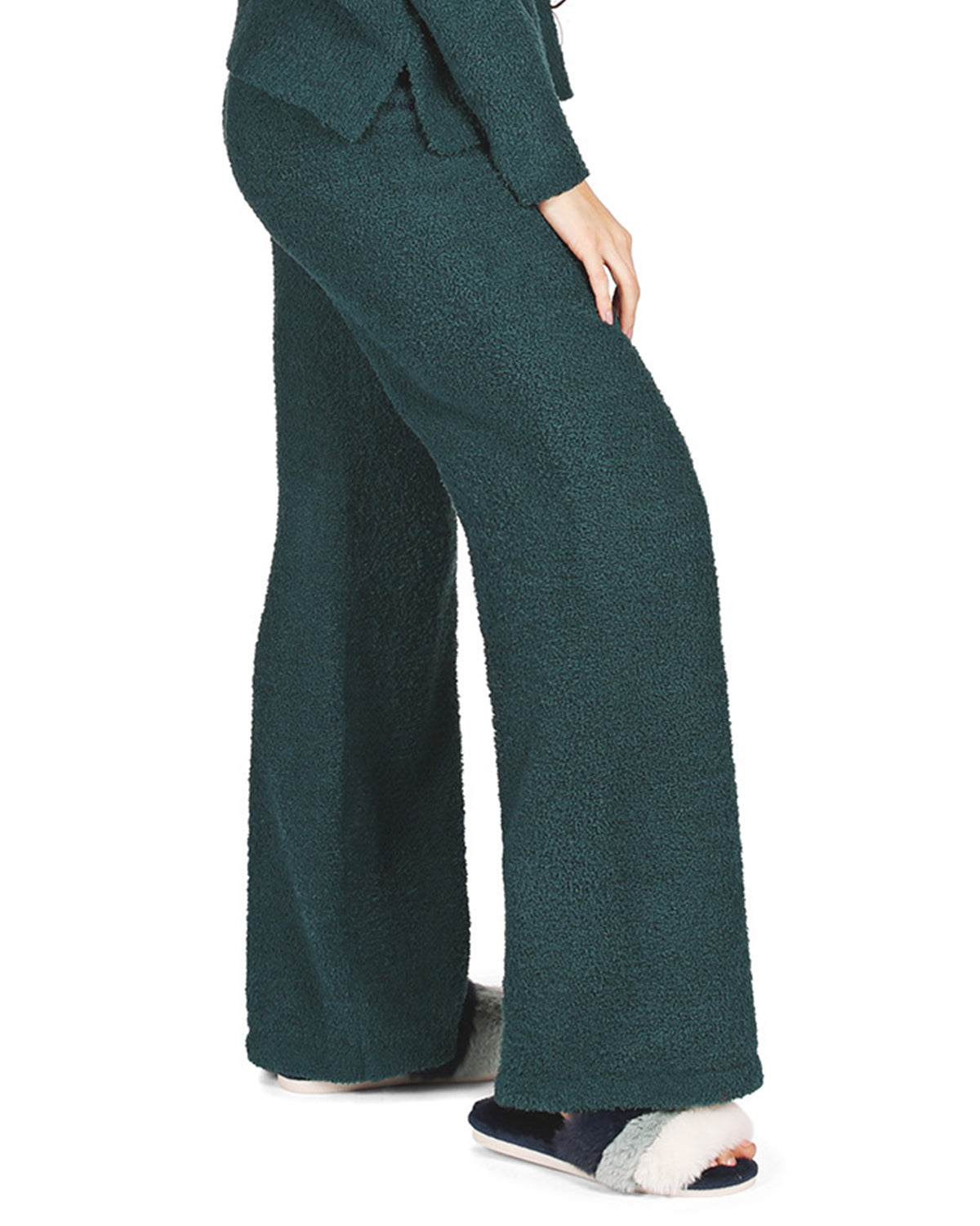 Women's Cozy Knit Ultra-Soft Solid Lounge Pants : Color: Dark Teal