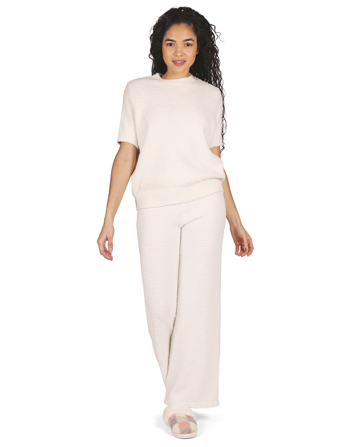 Women's Cozy Knit Ultra-Soft Solid Lounge Pants : Color: Ivory