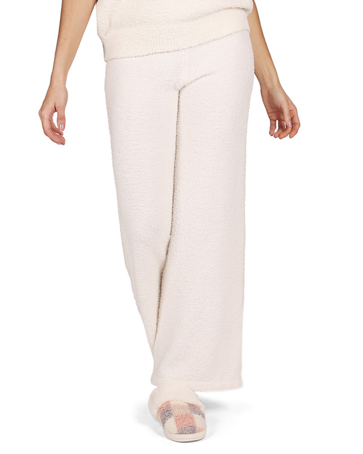 Women's Cozy Knit Ultra-Soft Solid Lounge Pants : Color: Ivory