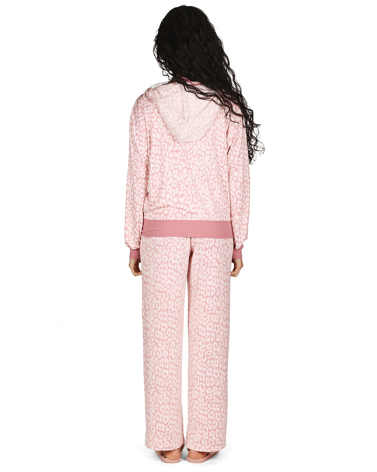 Women's Soft and Cozy Allover Leopard Print Lounge Pants : Color: Pink