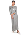 Women's 100% Cotton Slub Knit Full-Length Sleeping Gown : Color: Seafoam