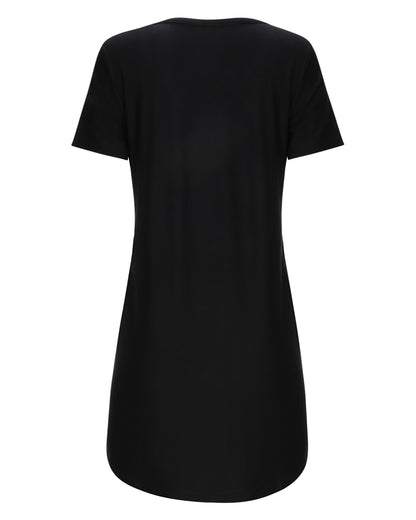 We Go Together Like Tacos And Tequila V-Neck Sleepshirt : Color: Black