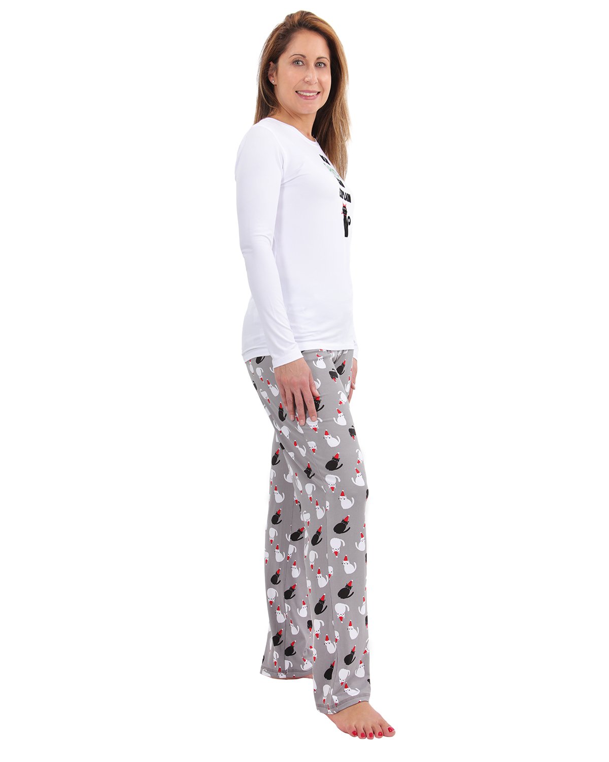 Women's Christmas Dear Santa I Can Explain Two-Piece PJ Set : Color: White