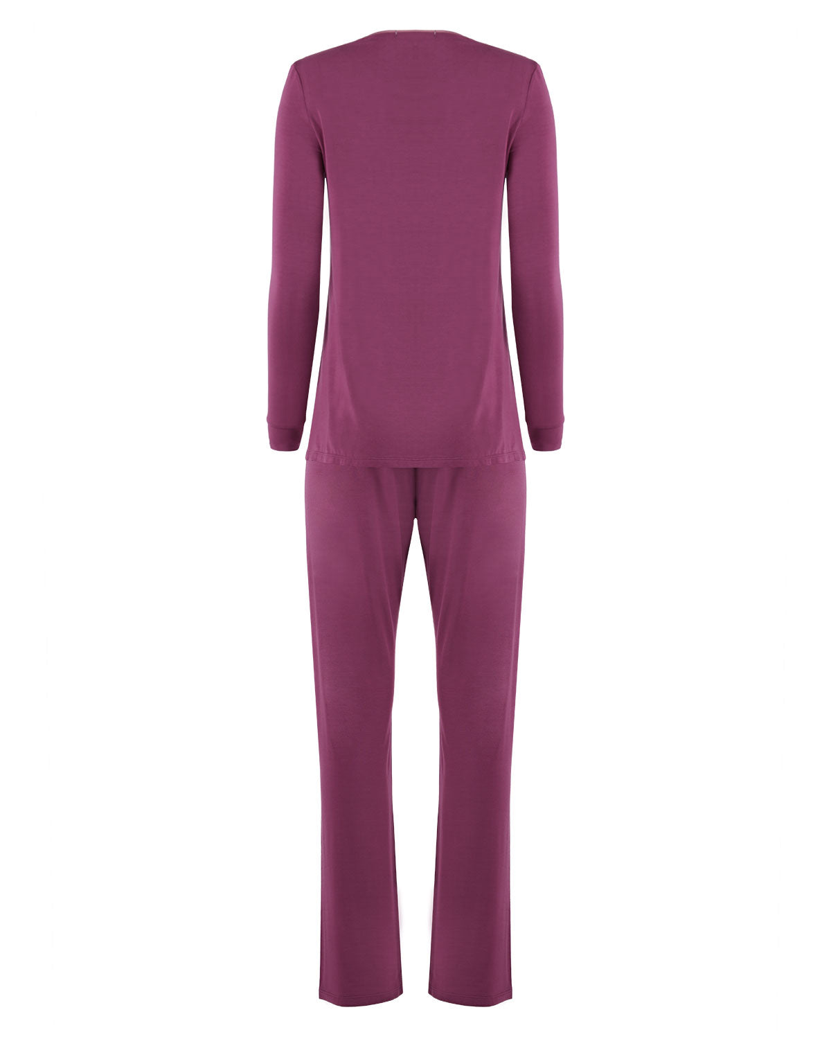 Women's Enchanted Romance Floral Embroidered Pajama Set : Color: Tulipwood