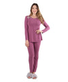 Women's Enchanted Romance Floral Embroidered Pajama Set : Color: Tulipwood