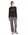 Women's 2 Piece Dear Santa Nice-ish Christmas Two- Piece PJ Set : Color: Black