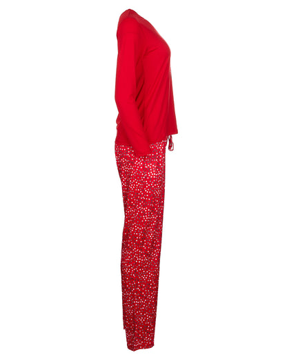 Women's It's A Long Story Two-Piece Christmas PJ Set : Color: Red