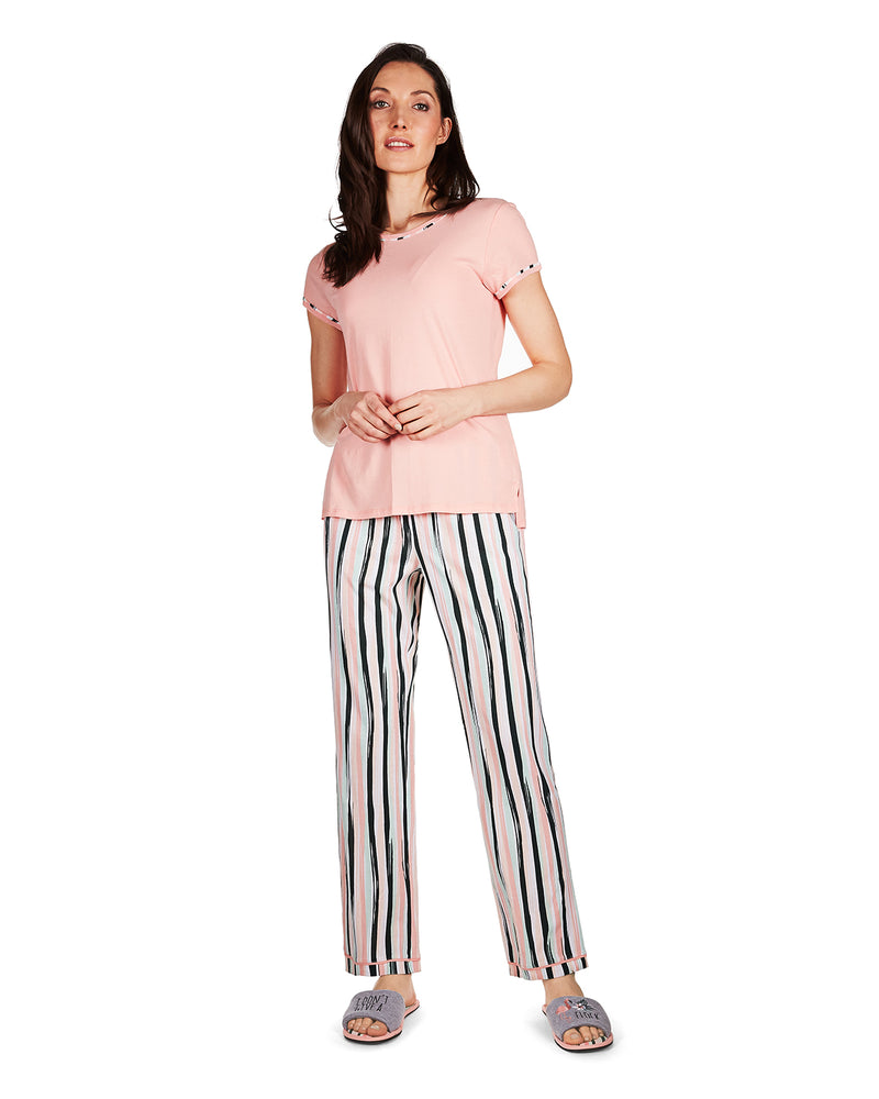 vertical stripe pajama shirt, Clothing for Women, MANGO USA