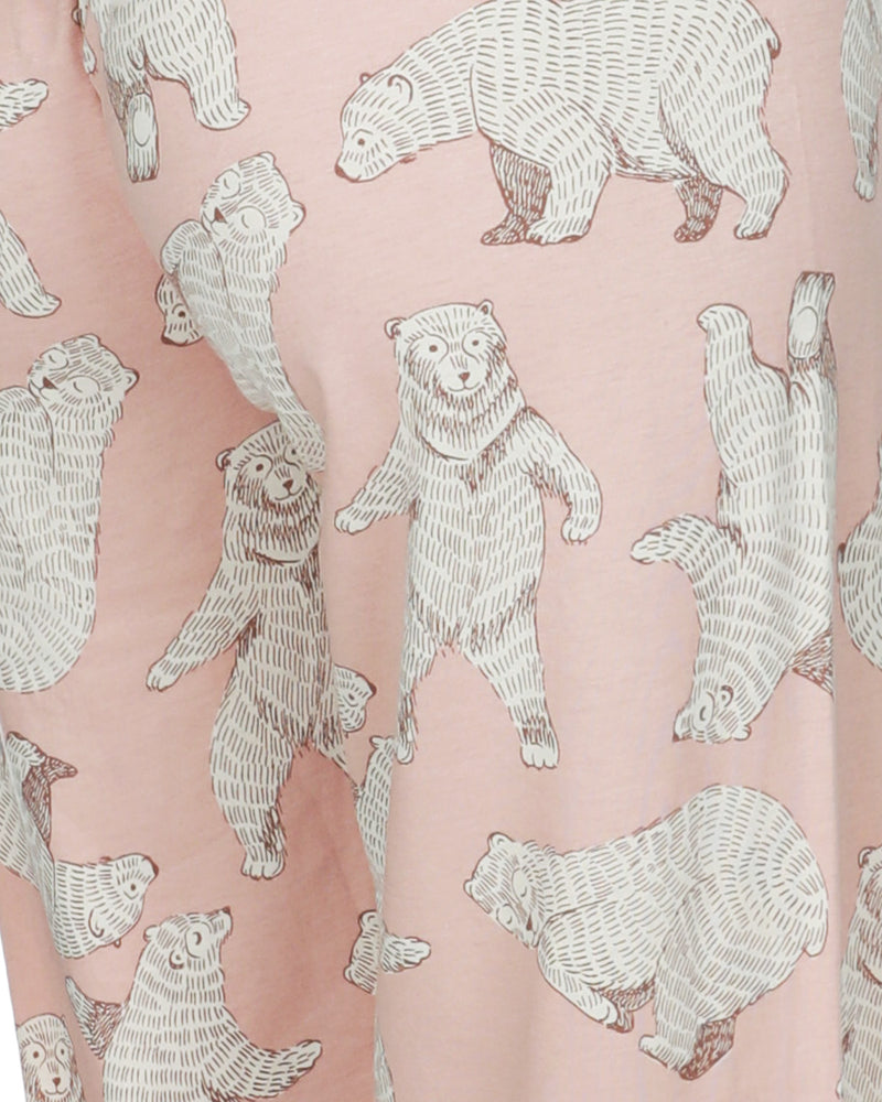 MeMoi Collection Polar Bears Notch Collar Pajama Set