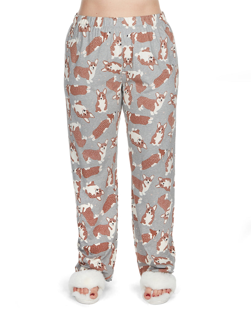 Passendes Pyjama-Set mit Corgi-Print aus MeMoi Kollektion