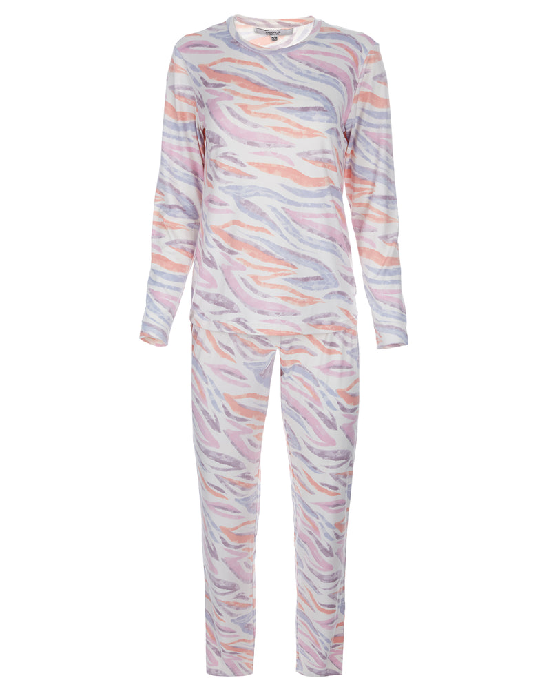 MeMoi Pastel Zebra 2 Piece Pajama Set