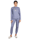 Women's 100% Cotton Slub Knit Metallic Star Accent Pajama Set : Color: Blue