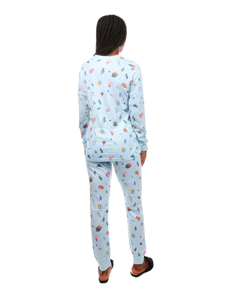 Women's Bear and Campfire Fun Two-Piece PJ Set in a Bag