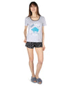 Women's Taurus Zodiac Sign PJ Short Set : Color: Med Gray Heather