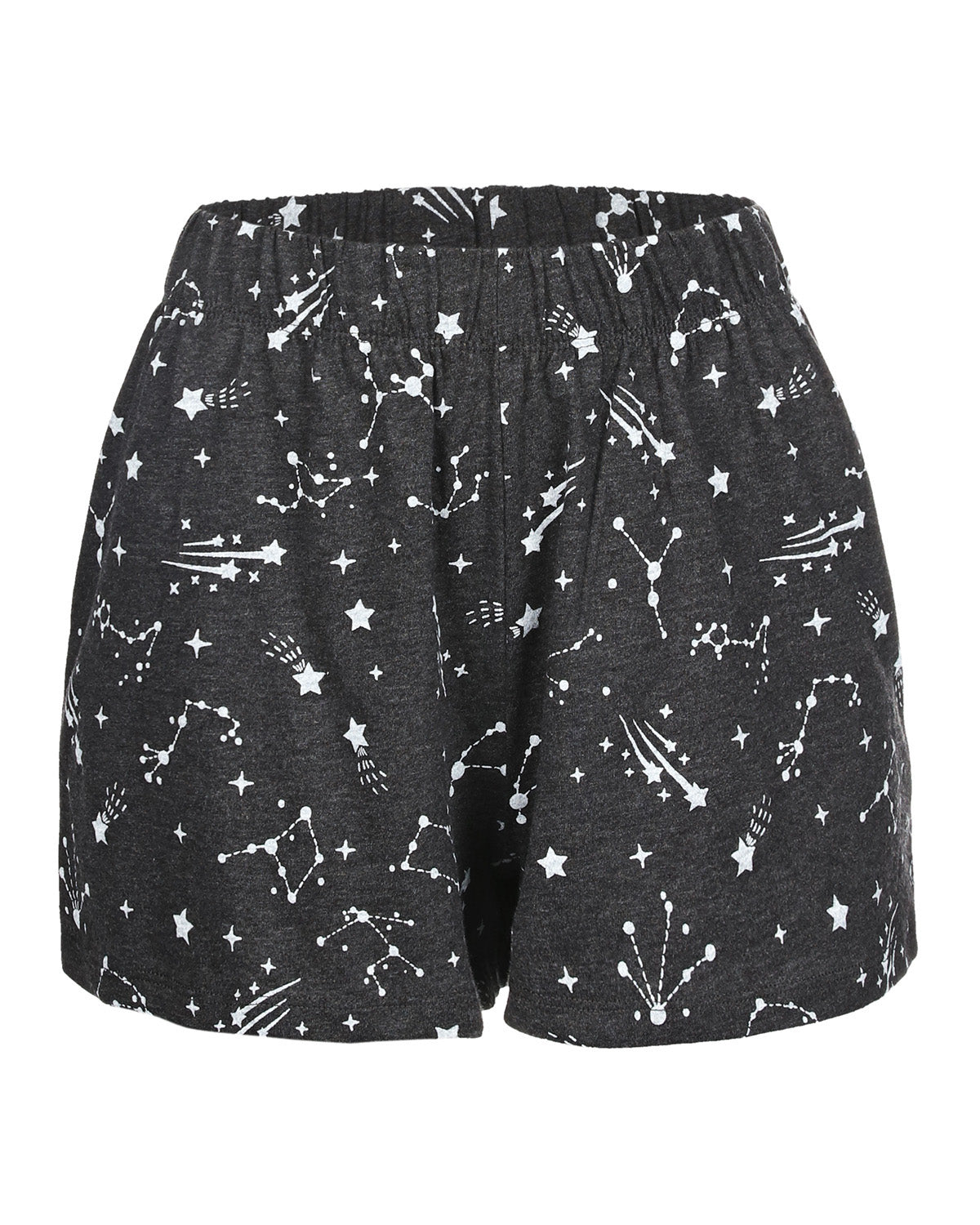 Women's Gemini Zodiac Sign PJ Short Set : Color: Med Gray Heather