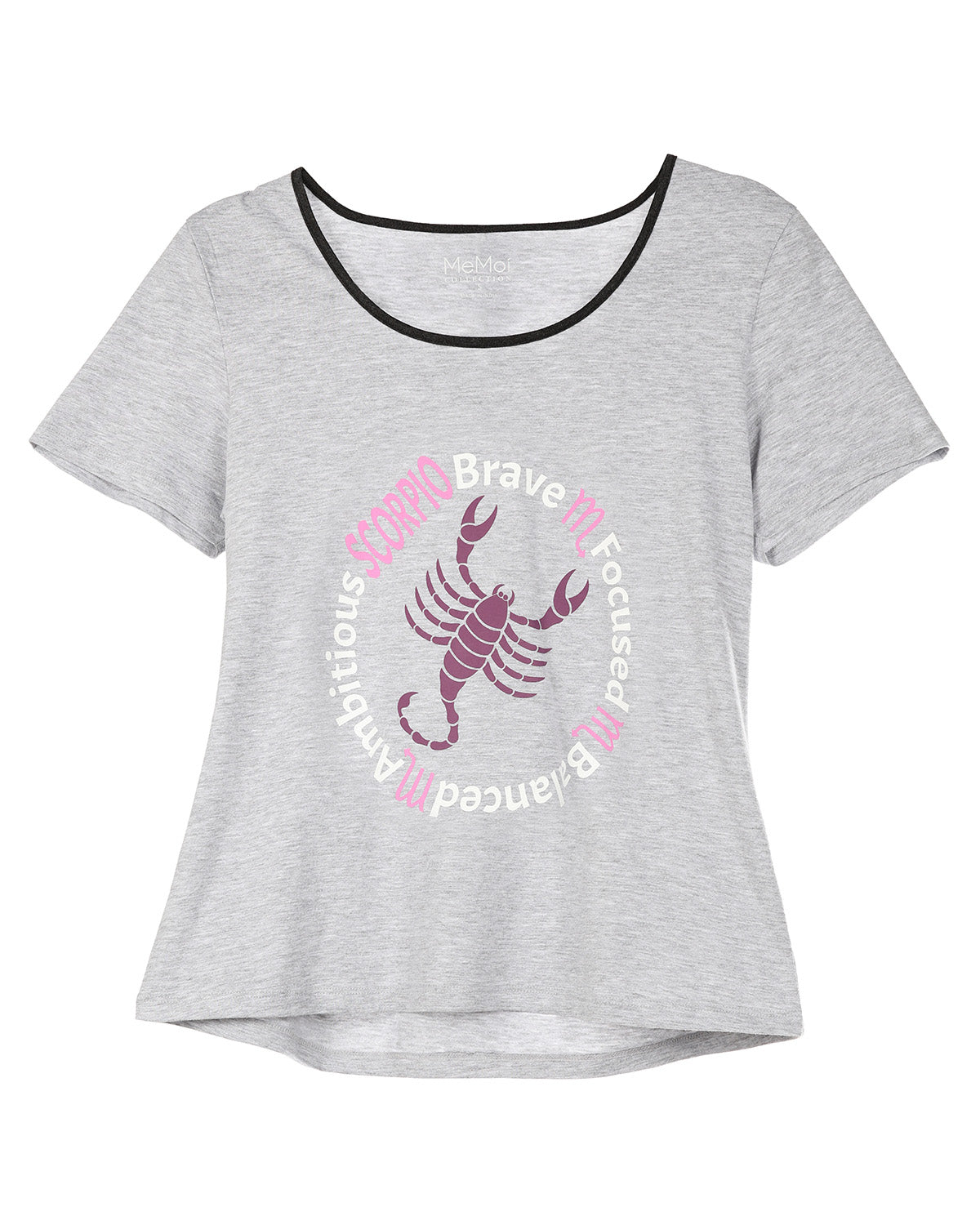 Women's Scorpio Zodiac Sign PJ Short Set : Color: Med Gray Heather