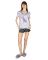 Women’s Capricorn Zodiac Sign PJ Short Set : Color: Med Gray Heather