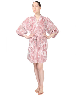 MeMoi Collection Crushed Velvet Kimono Robe