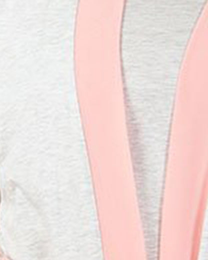 Women's Peach Pink Lace Trim Lightweight Cotton Blend Robe : Color: Light Gray Heather