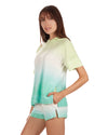 Women's Dip Dye Ultra Soft Yummy Terry Lounge Shorts : Color: Aqua