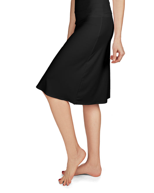 Women's High-Waist Double-Bonded 26" Half Slip : Color: BLACK