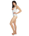 Women's Bonded Braless Bodysuit : Color: White