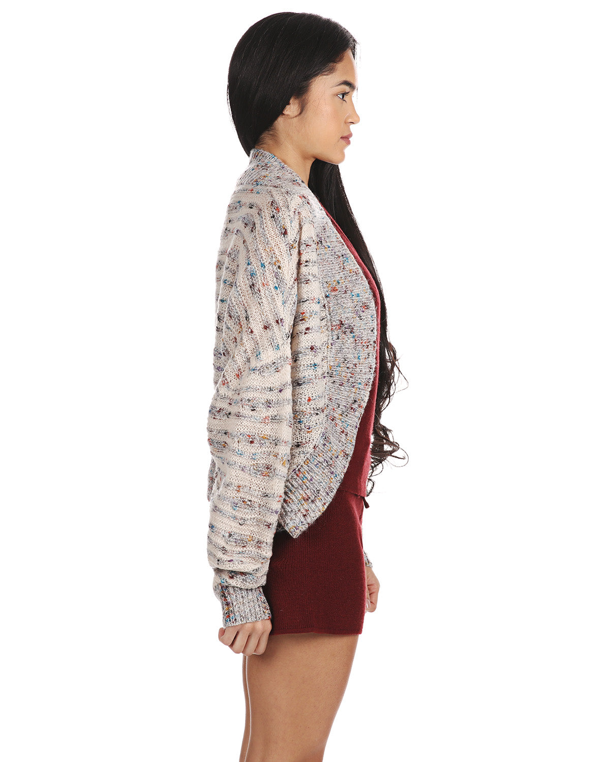 Women's Multicolor Lightweight Sweater Knit Shrug : Color: Multi