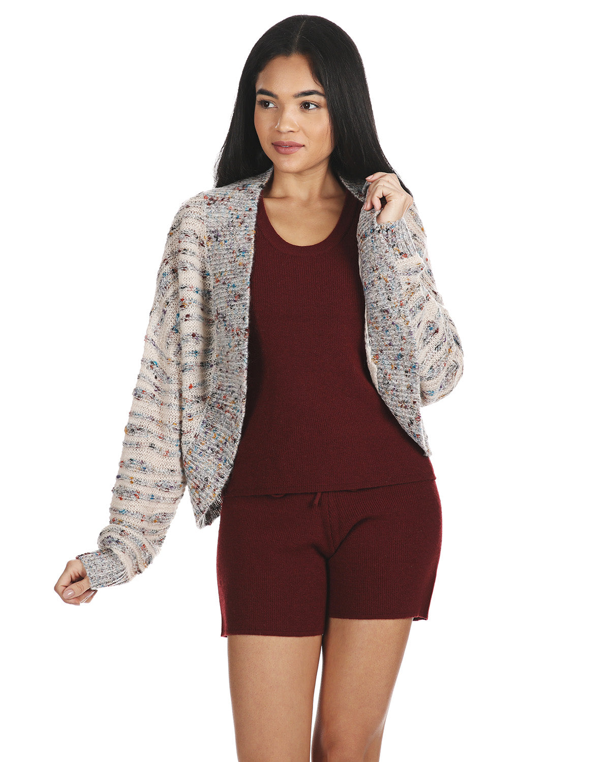 Women's Multicolor Lightweight Sweater Knit Shrug : Color: Multi