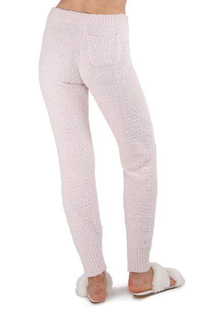 Women's Chenille Drawstring Ultra-Plush Jogger Pants : Color: Pink