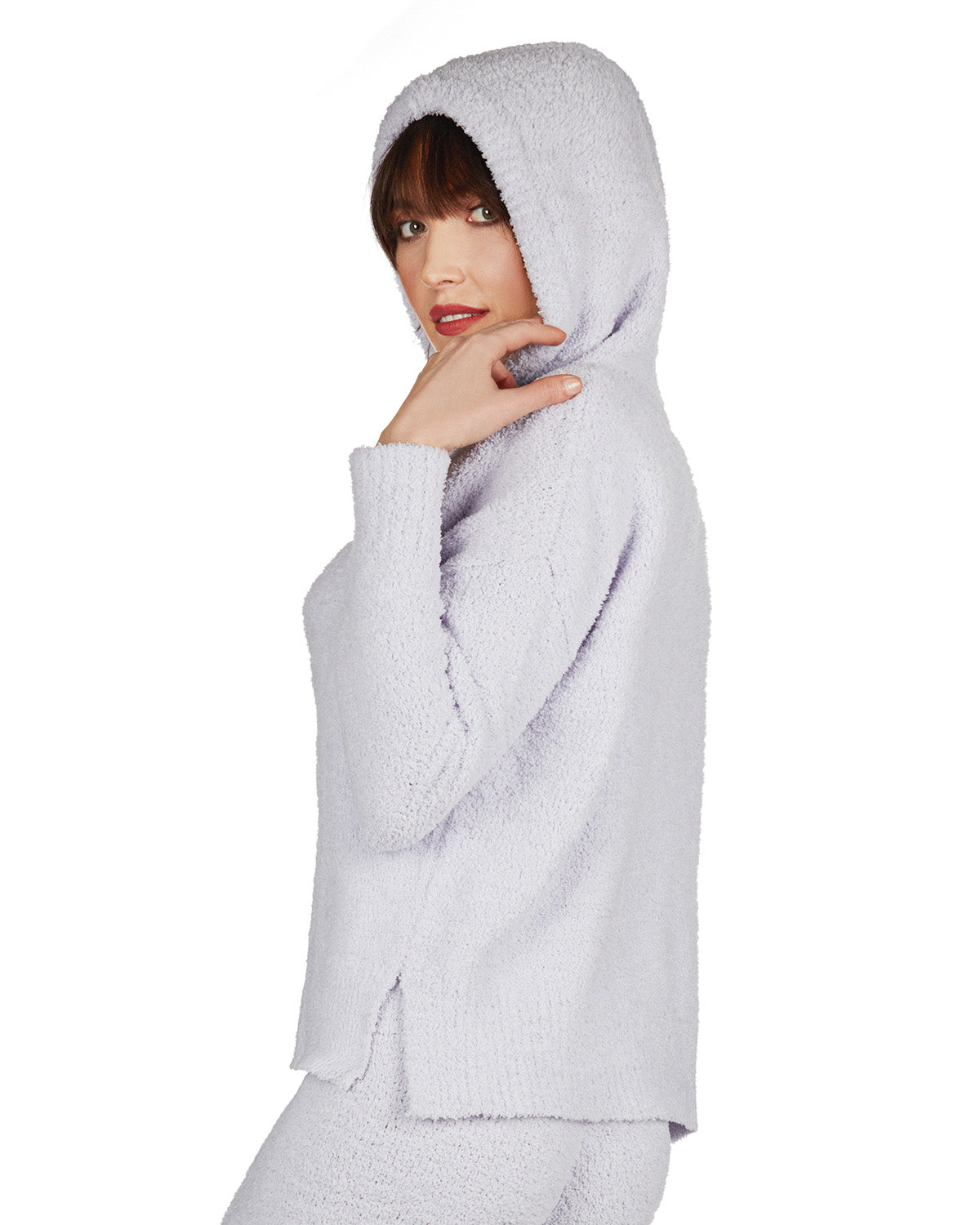 Women's Ultra-Plush Chenille Drawstring Hoodie : Color: Purple Heather