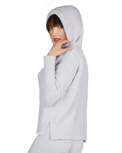 Women's Ultra-Plush Chenille Drawstring Hoodie : Color: Purple Heather
