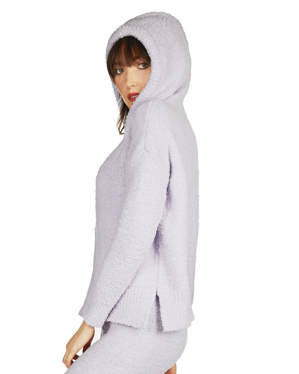 Women's Ultra-Plush Chenille Drawstring Hoodie : Color: Purple Heather
