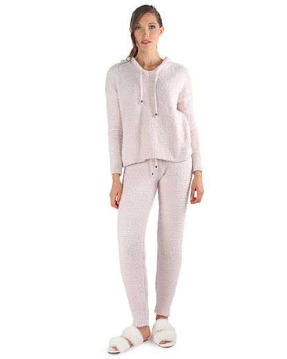 Women's Ultra-Plush Chenille Drawstring Hoodie : Color: Pink