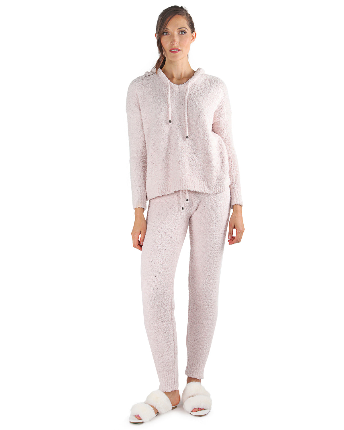 Women's Ultra-Plush Chenille Drawstring Hoodie : Color: Pink