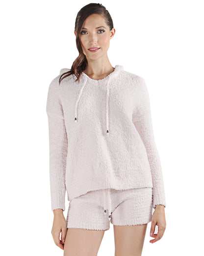 Women's Ultra-Plush Chenille Drawstring Hoodie : Color: Pink