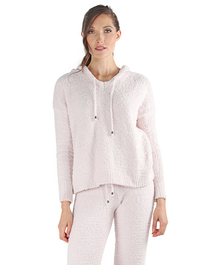 Women's Ultra-Plush Chenille Drawstring Hoodie : Color: Pink