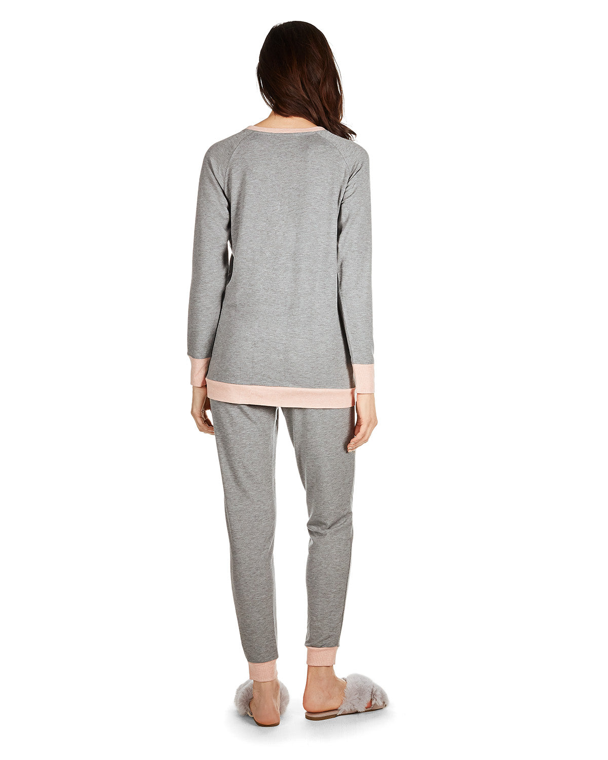 Women's All Day Lounge Lightweight Raglan Pullover : Color: Gray Heather