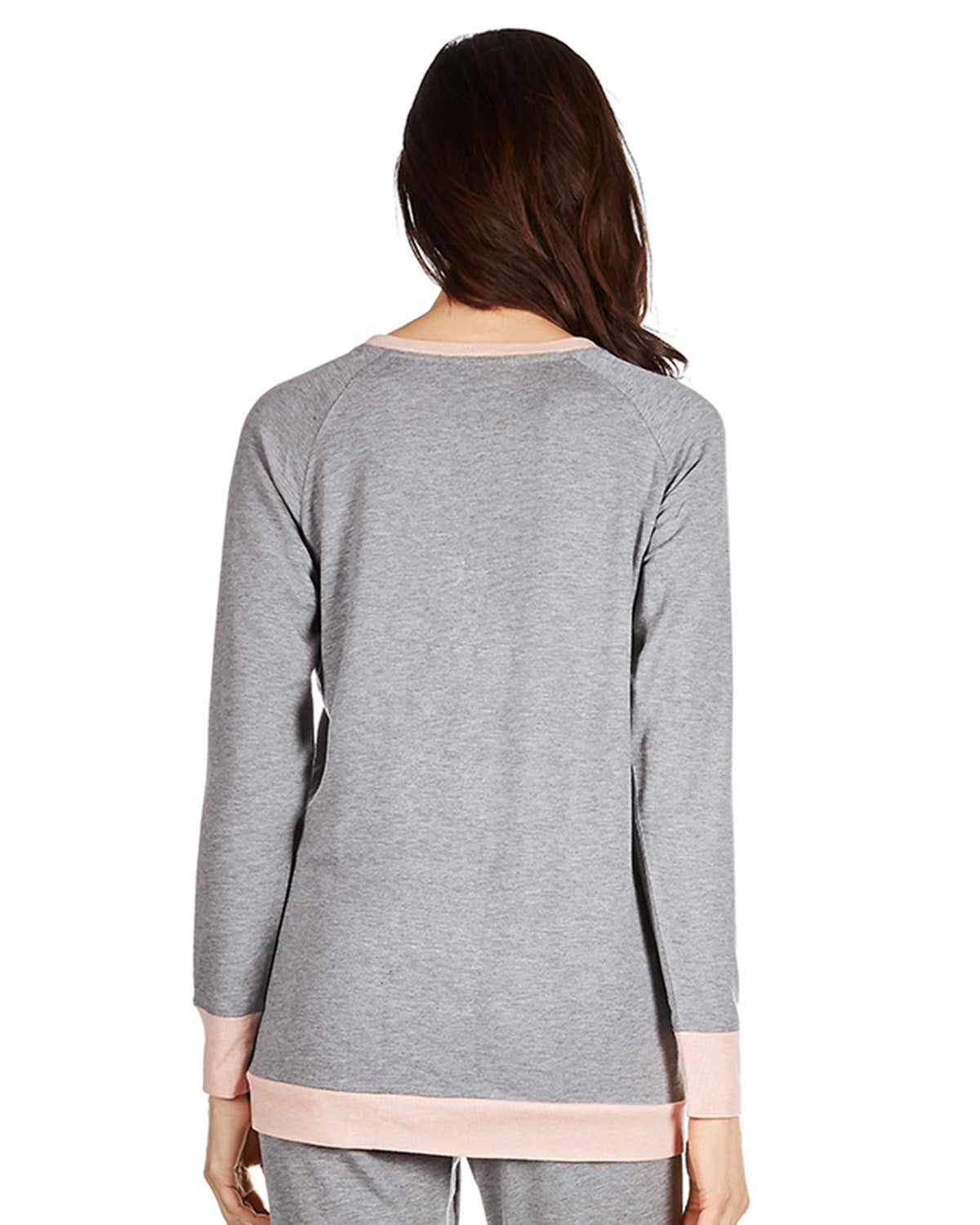Women's All Day Lounge Lightweight Raglan Pullover : Color: Gray Heather