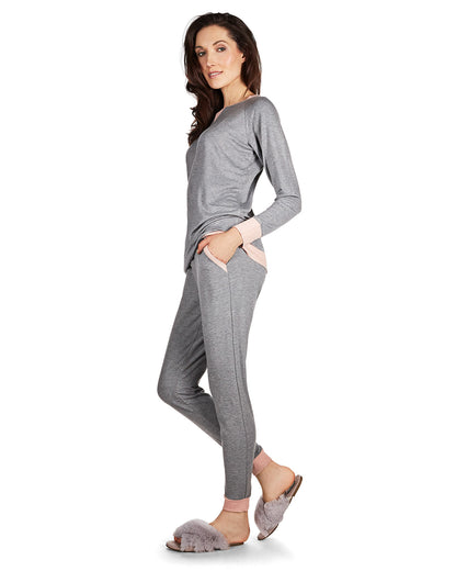 Women's All Day Lounge Lightweight Raglan Pullover : Color: Gray Heather