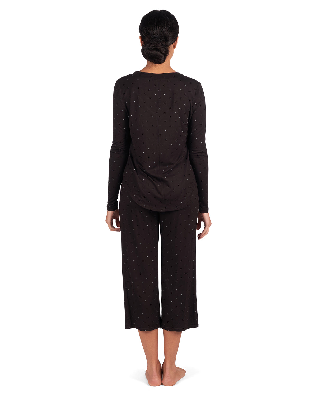 Women's Soft Bamboo Blend Relaxed Long Sleeve Top : Color: BLACK