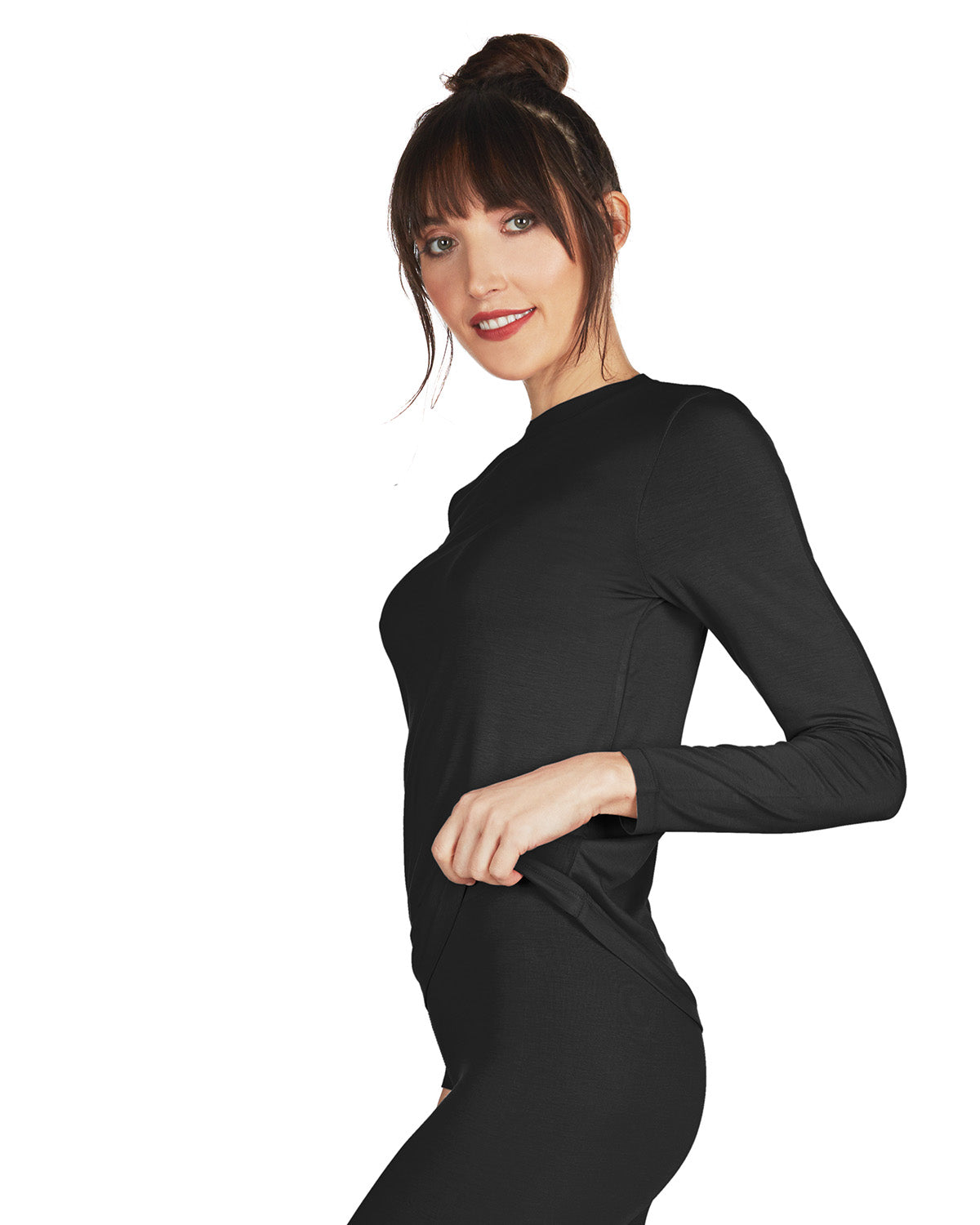 Women's Miyabi Long Sleeve Top : Color: BLACK