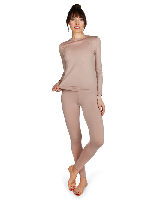 Women's Miyabi Long Sleeve Top : Color: NUDE