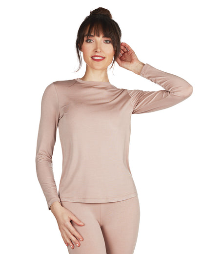 Women's Miyabi Long Sleeve Top : Color: Nude