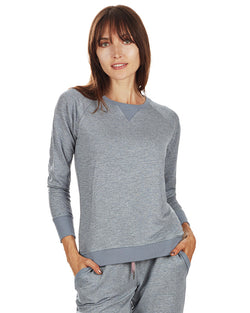Women's Space Dye Bamboo Blend Baby Terry Pullover