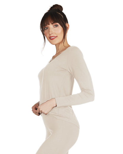 Women's Bamboo Blend Eco Basics Relaxed Fit T-Shirt : Color: Ivory