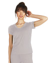 Women's Bamboo Blend Eco Basics Relaxed Fit T-Shirt : Color: SLATE
