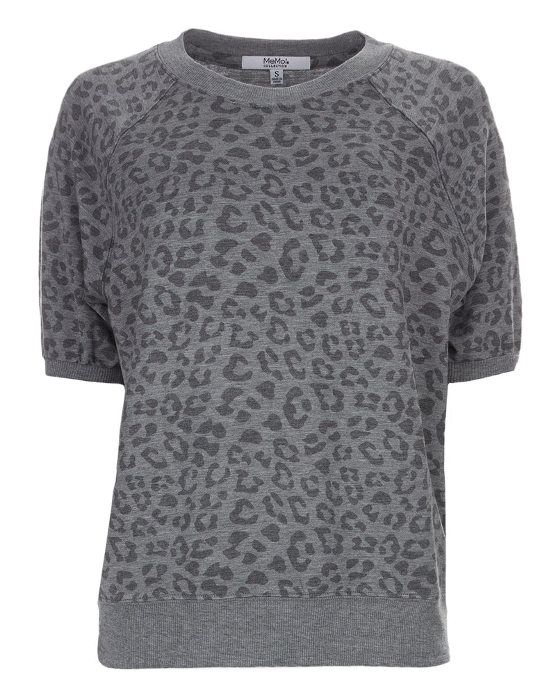 MeMoi Collection Terry Lounge Short Sleeve Sweatshirt