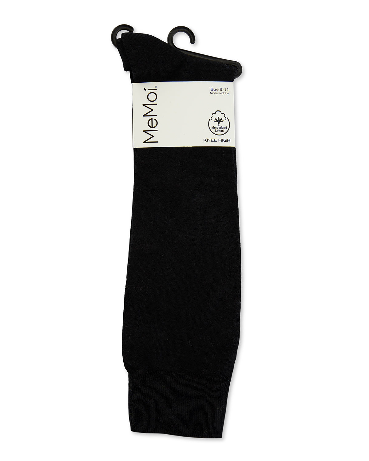 Women's Basic Mercerized Cotton Blend Knee High Socks : Color: Black