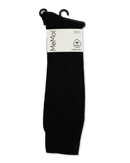 Women's Basic Mercerized Cotton Blend Knee High Socks : Color: Black