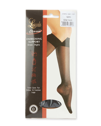 Levante Dynamic Women's Energizing Sheer Knee High Stockings : Color: Nero